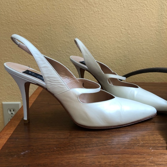 Ernesto Esposito cream leather slingback pumps, Italy, 8 - Picture 3 of 6